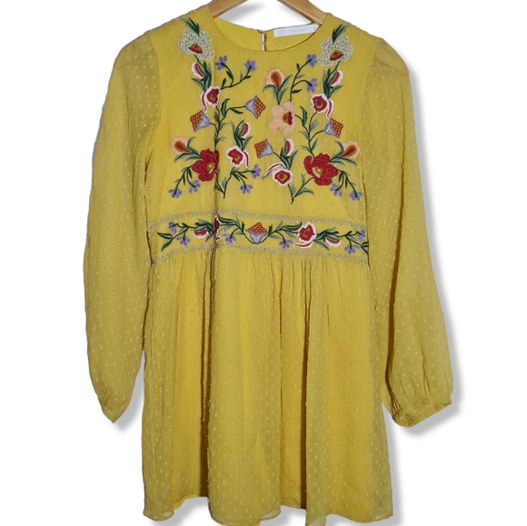 Size- S, ZARA Embroidered mesh jumpsuit dress. - Picture 3 of 10